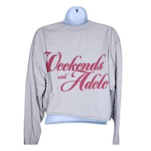 Weekends With Adele To Be Loved Long Sleeve Merch Tshirt Womens Size M Gray
